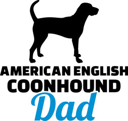 American English Coonhound dad silhouette