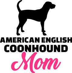 American English Coonhound mom silhouette