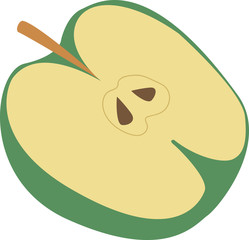 Illustration of childish cartoon decor element on the white isolated background.