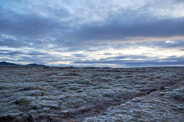 Thingvellir park in Iceland, during winter.