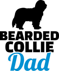 Bearded Collie dad silhouette