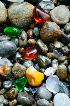 Glass beach near Fort Bragg California.