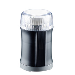 Black coffee grinder isolated on the white background