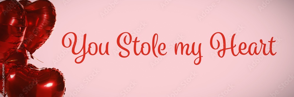 Poster composite image of cute valentines message