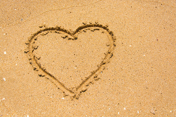 Heart on the beach