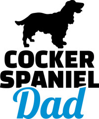 Obraz premium Cocker Spaniel Dad blue