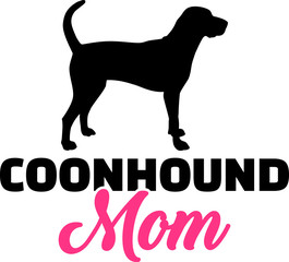 Coonhound mom silhouette
