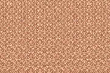Orange stylish digital geometric background with different shapes.