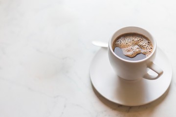 cup of black coffee isolated