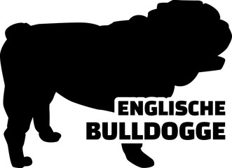 Englische Bulldogge silhouette german