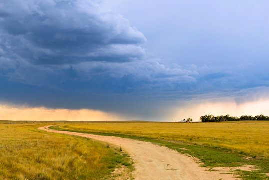 Along the Pawnee Pioneer Trails Scenic Byway in the Pawnee National Grasslands, Colorado.