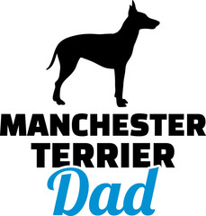 Manchester Terrier dad silhouette