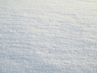 Smooth snow surface in winter.