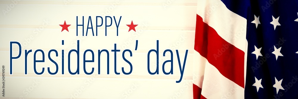 Aufkleber composite image of happy presidents day