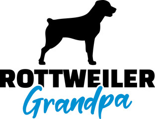 Rottweiler Grandpa with silhouette