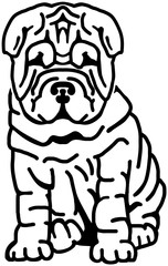 Shar Pei silhouette