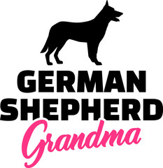German Shepherd Grandma pink