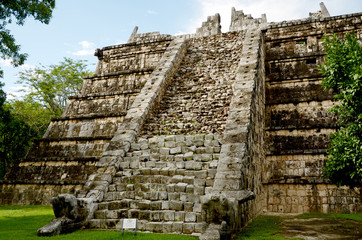 Tomb of the High Priest, one of the structures at Chichen Itza in Mexico
