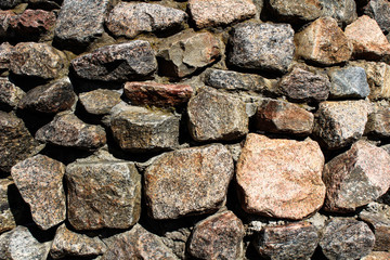 old stone wall of stones