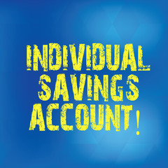 Writing note showing Individual Savings Account. Business photo showcasing Savings account offered in the United Kingdom Blurry Light Flashing Glaring with Diamond Shape on Hazy Blue Space