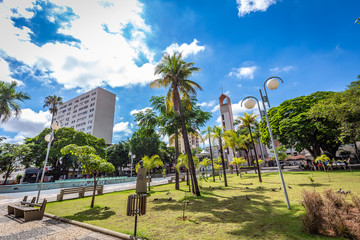 BAURU, SAO PAULO/BRAZIL - DECEMBER 29, 2018: Rui Barbosa place in Bauru city. The city is located...