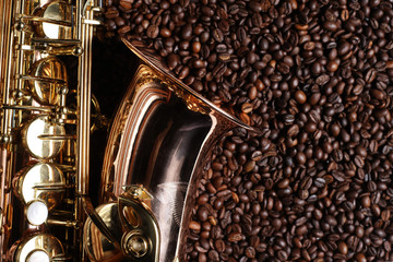 Sax and coffee. Saxophone