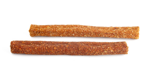 Dog Chew Snacks on a White Background