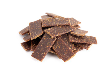 Beef Jerky for Dogs on a White Background
