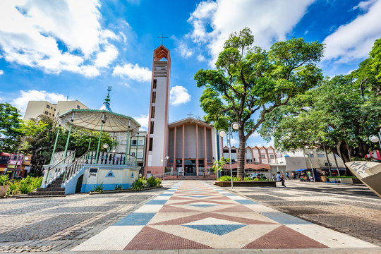 BAURU, SAO PAULO/BRAZIL - DECEMBER 29, 2018: Rui Barbosa place in Bauru city. The city is located in S&atilde;o Paulo state coutryside
