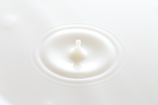 Simple Drop of Milk into a Bowl of Milk