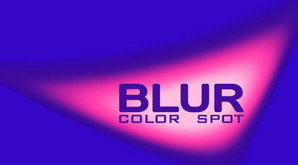 Lavender pink blur color spot with gradient on blue background. Vector graphics