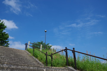 階段と青空