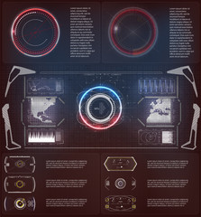 Hud futuristic element. Set of Circle Abstract Digital Technology UI Futuristic HUD Virtual Interface Elements Sci- Fi Modern User For Graphic Motion