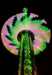 Fahrgeschäft Prater Wien Lichtspuren