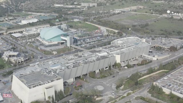 Haifa Matam hightech zone, aerial 4k ungraded/flat