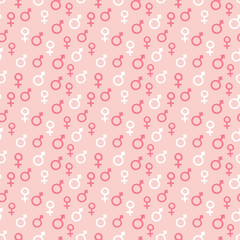 Mars and Venus seamless pattern vector illustration. Hand drawn sketched doodle gender background