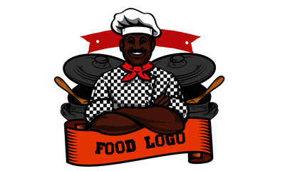 logo chef vintage squares