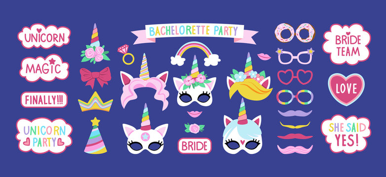 collection-of-photo-booth-props-for-bachelorette-unicorn-party-cute-vector-design-stock-vector-adobe-stock