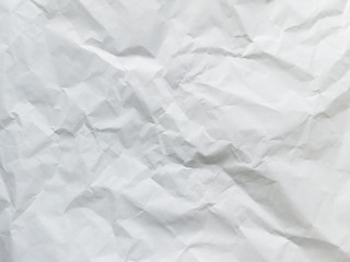 Wrinkled white packing paper