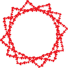    star border with hearts with space for text or image