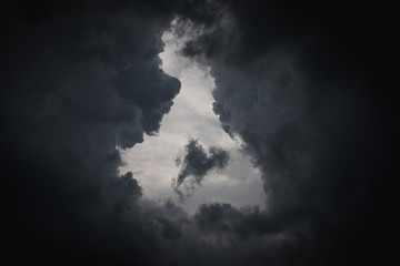 Dark storm clouds in the sky