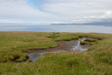 scottish landscape with river