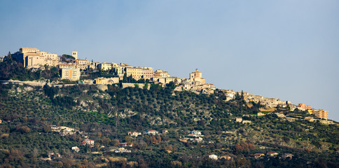 Fototapeta na wymiar View of the beautiful village of Veroli in the province of Frosinone, Italy.