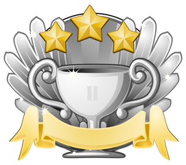 Silver Cup Prize Award Emblem