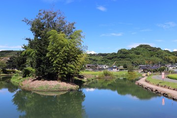 Fototapeta na wymiar 玉名市　尾田の丸池 