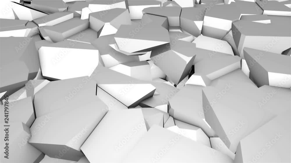 Poster random 3d rendering dynamic background with different shapes, computer generated backdrop