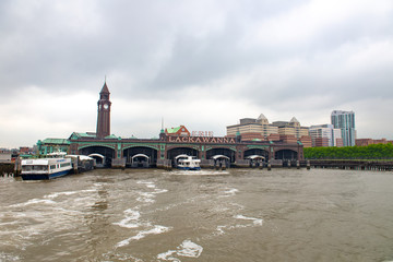 June 13, 2018, Hoboken, New Jersey. The Erie-Lackawanna Railroad And Ferry Terminal, Also Known As The Hoboken Terminal, Is A Ferry And Train Terminal At The Edge Of The Hudson River In New Jersey.