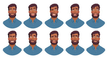 portrait of african man set