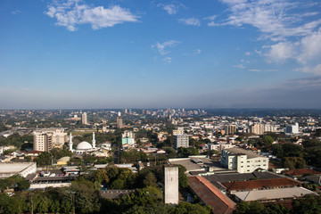 Fototapeta na wymiar View of the city in the morning