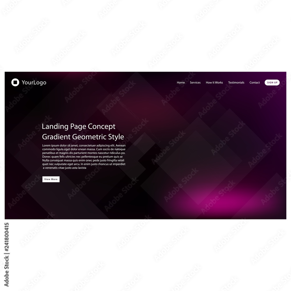 Poster abstract colored gradient mesh background of web header for website and landing page template
